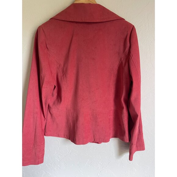 CATO Blazer Jacket Orange Soft Career Two Button Size Large - Picture 9 of 9